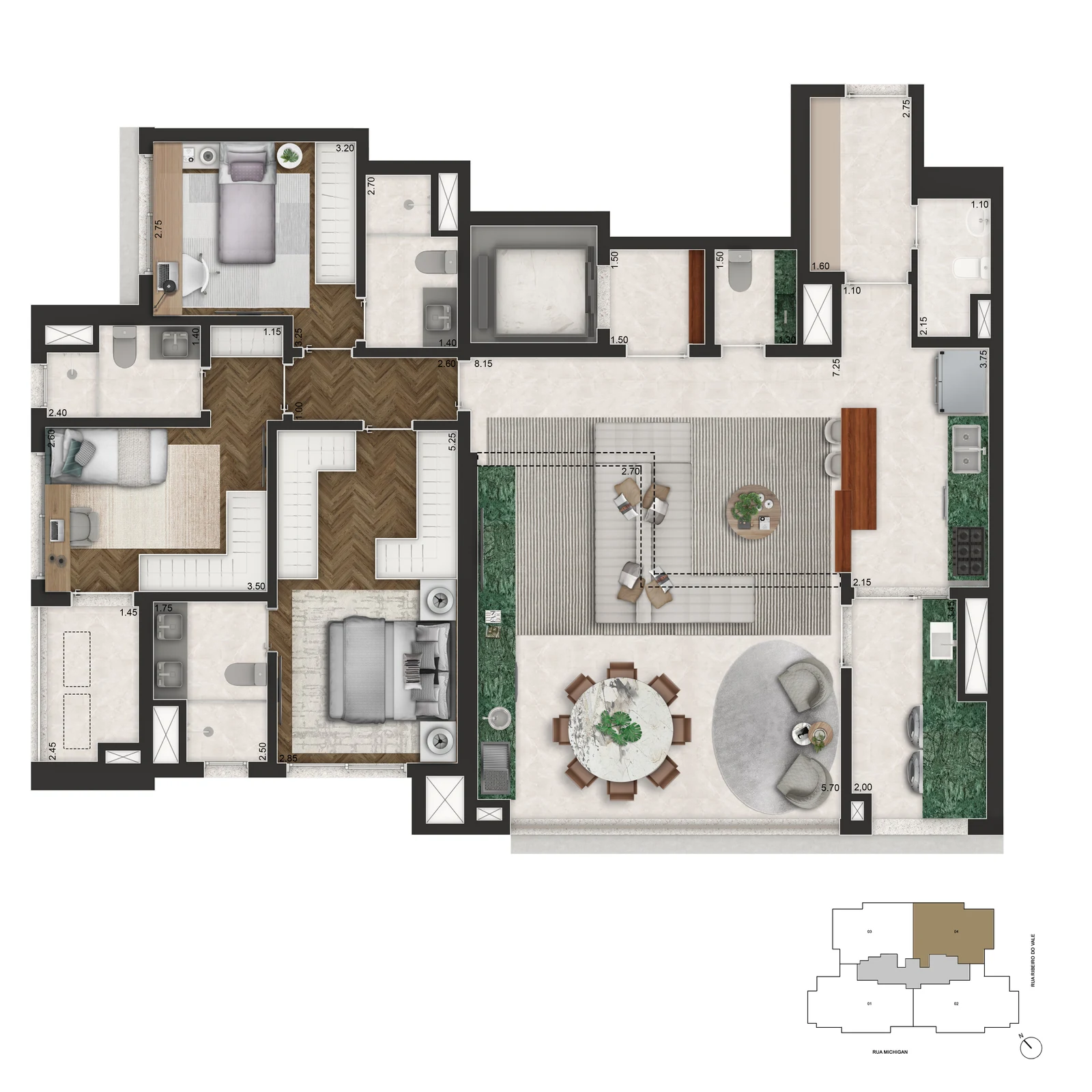 145 m² — opção 3
