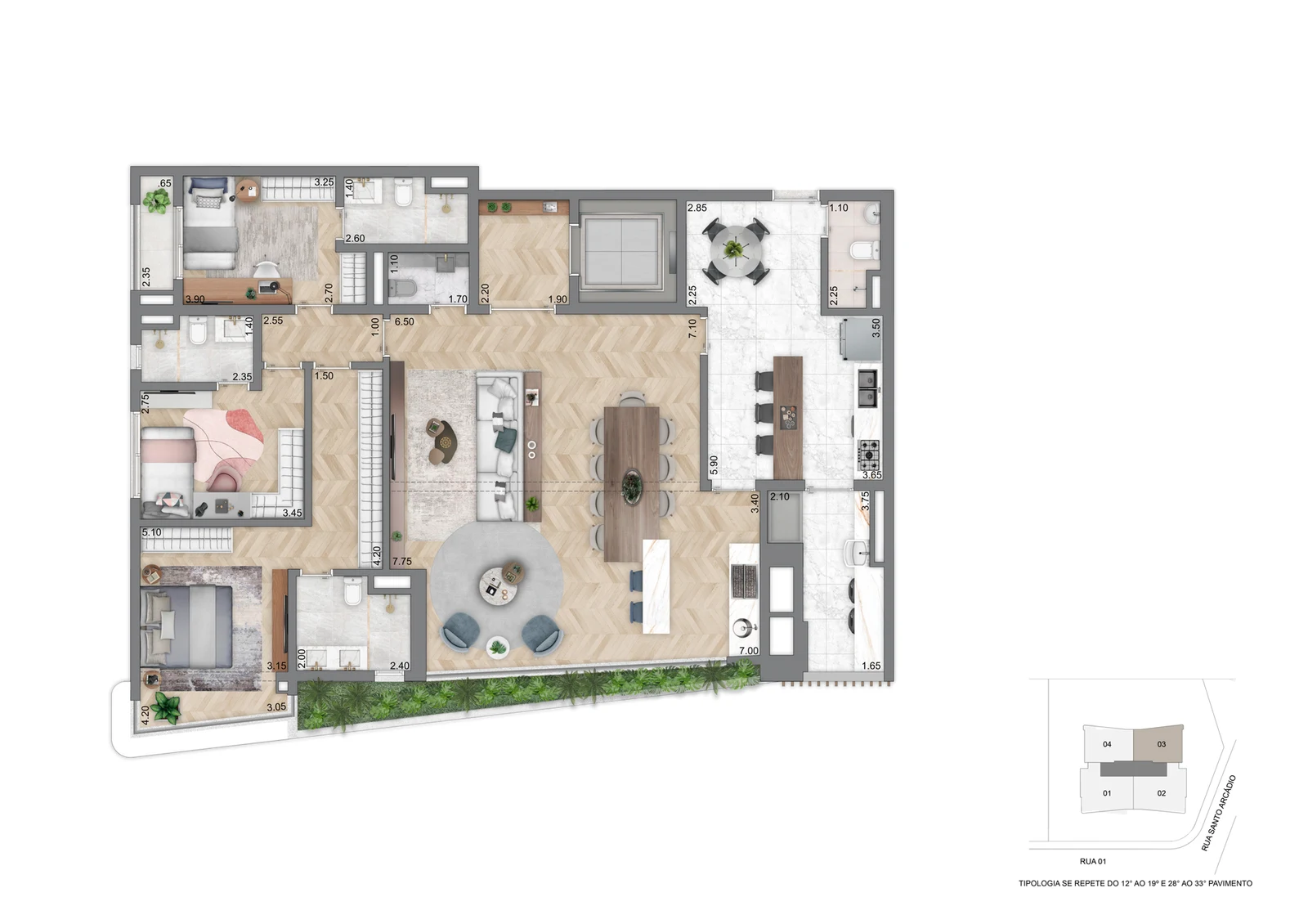 165 m² · opção de planta