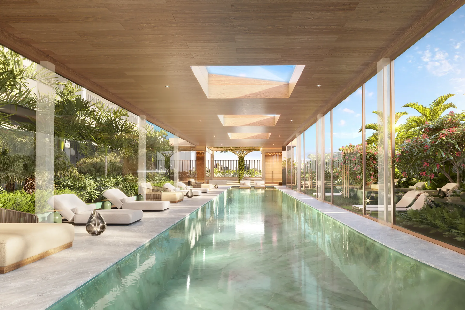 Piscina com raia