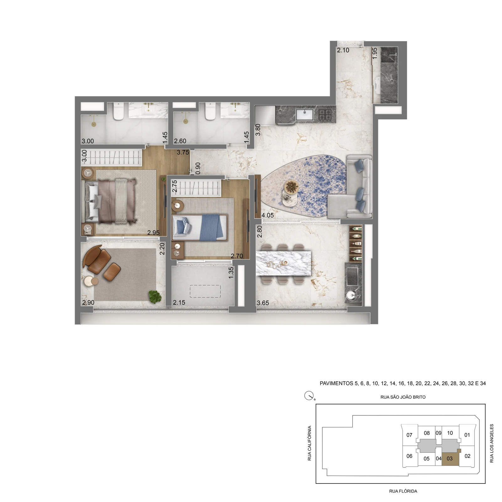 80 m² · Tipo A