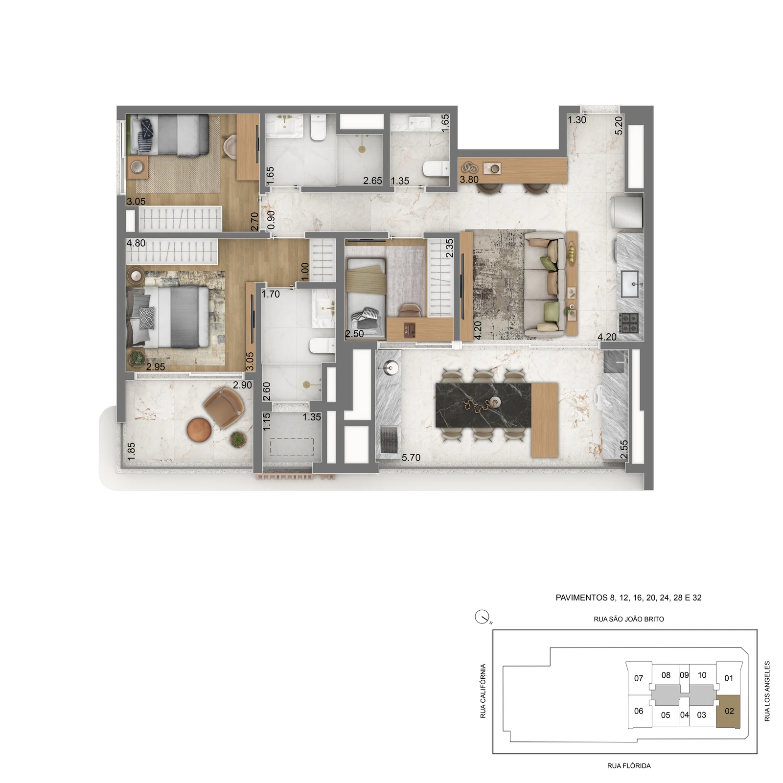 98 m² · Tipo A