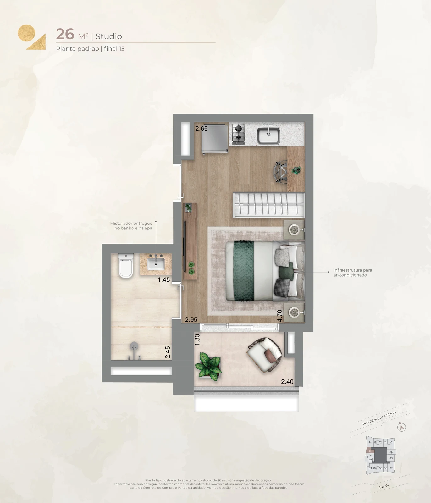Studio — 26 m²